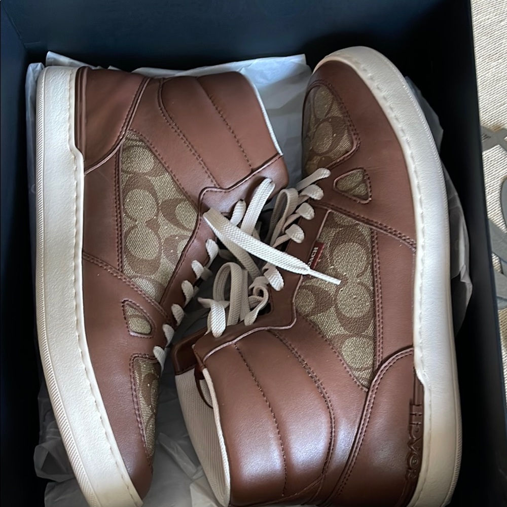Coach Brown Leather Sneakers